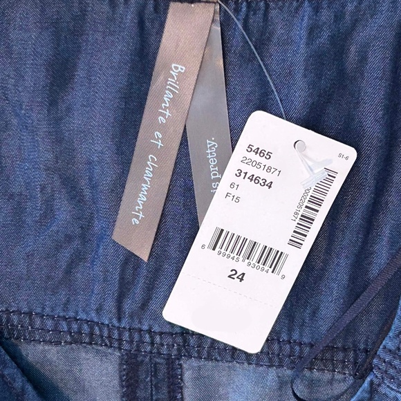 JACKET, OPEN FRONT, COLOUR: LIGHT DENIM WASH, SIZE 24, TENCEL, LONG SLEEVES, POC - Picture 12 of 15